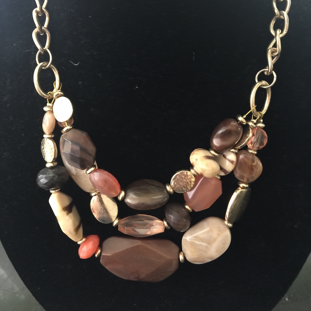 Necklace with large stones
